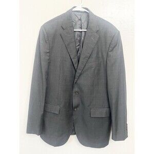 POLO RALPH LAUREN Blazer 42L Gray Sport Coat Italy 100% xtra fine virgin wool